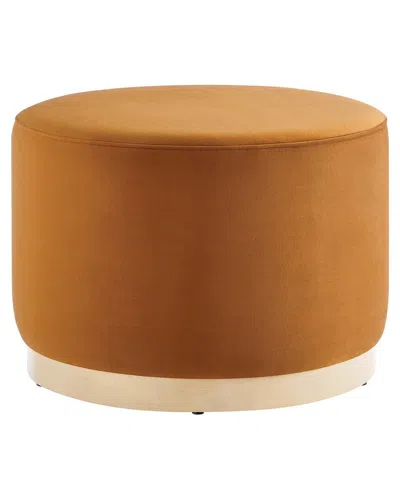 Modway Tilden Large 23 Round Performance Velvet Upholstered Ottoman In Multi