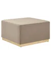 Modway Tilden Large 28 Square Performance Velvet Upholstered Ottoman In Neutral