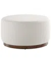 Modway Tilden Large 29 Round Boucle Upholstered Ottoman