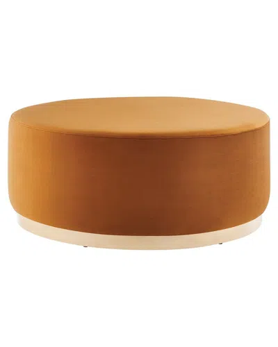 Modway Tilden Large 38 Round Boucle Upholstered Ottoman In Multi