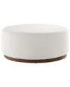 Modway Tilden Large 38 Round Boucle Upholstered Ottoman