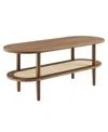 Modway Torus Oval Coffee Table In Brown