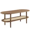 Modway Torus Oval Coffee Table In Brown