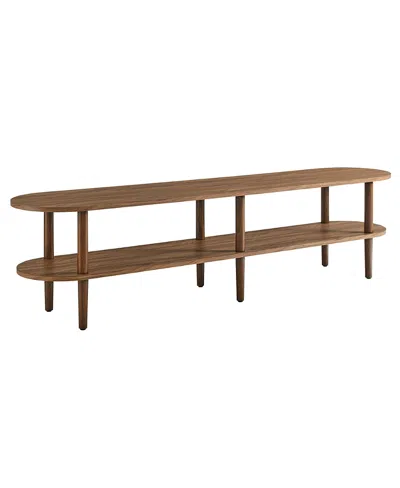 Modway Torus Oval Wood Tv Stand In Brown
