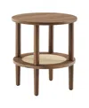 Modway Torus Round Side Table In Brown
