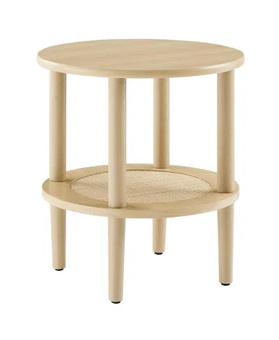 Modway Torus Round Side Table In Brown
