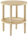 Modway Torus Round Side Table In Brown
