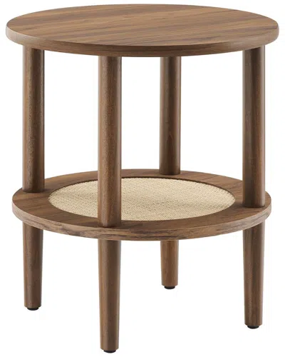 Modway Torus Round Side Table In Brown
