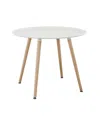 Modway Track Round Dining Table In White
