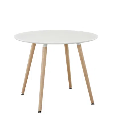 Modway Track Round Dining Table In White