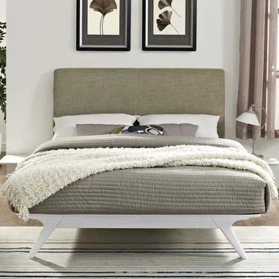 Modway Tracy Platform Bed Frame In Latte,manufactured Wood