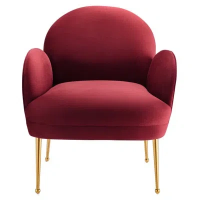 Modway Transcend Performance Velvet Armchair In Maroon Velvet