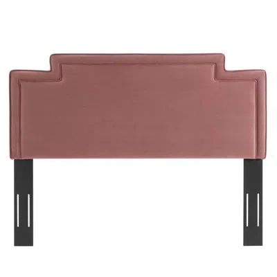 Modway Transfix Performance Velvet Headboard In Dusty Rose