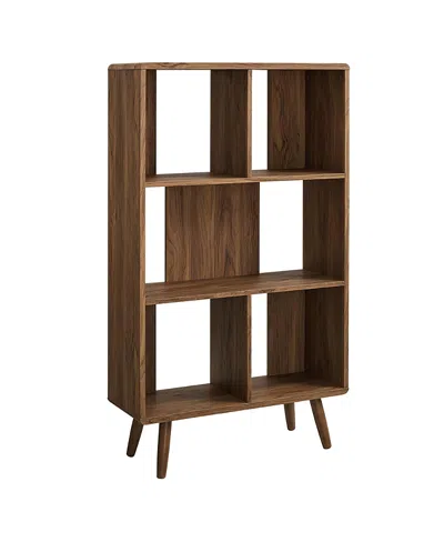 MODWAY TRANSMIT 5 SHELF WOOD GRAIN BOOKCASE