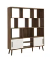 Modway Transmit 59 Bookcase With Sliding Doors In White
