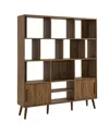 Modway Transmit 59 Bookcase With Sliding Doors In Brown