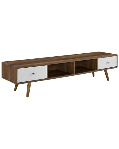 Modway Transmit 70in Media Console Wood Tv Stand In White