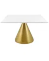 Modway Tupelo 47in Square Dining Table In Gold