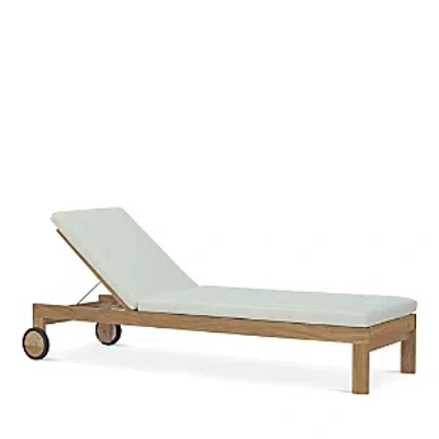 Modway Upland Outdoor Patio Teak Chaise In Natural White