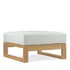 Modway Upland Outdoor Patio Teak Ottoman In White