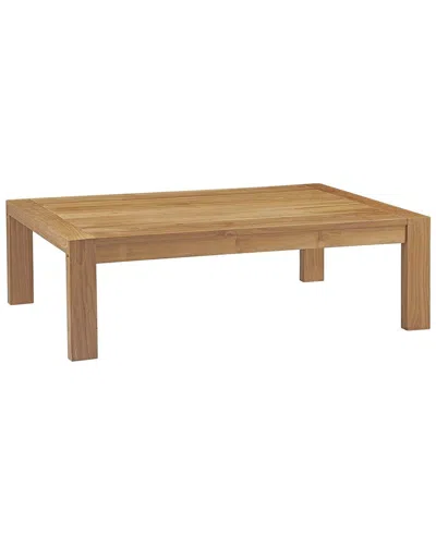 Modway Upland Outdoor Patio Wood Coffee Table In Brown