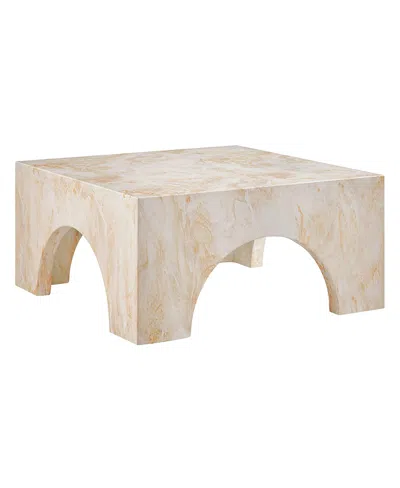 Modway Valen Indoor - Outdoor Patio Arched Concrete Coffee Table In Neutral