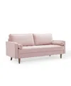 Modway Valour Performance Velvet Sofa In Pink