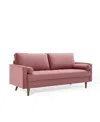 Modway Valour Performance Velvet Sofa In Pink