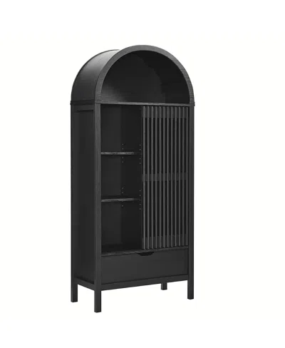 Modway Vaughn 71 Arched Storage Display Cabinet In Black