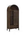 Modway Vaughn 71 Arched Storage Display Cabinet In Brown