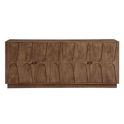 Modway Veda 72" Mango Wood Sideboard Cabinet In Walnut