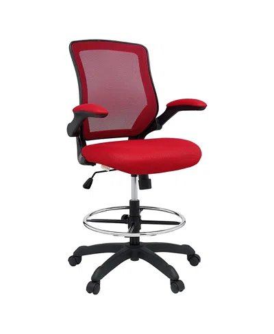 Modway Veer Drafting Chair In Red