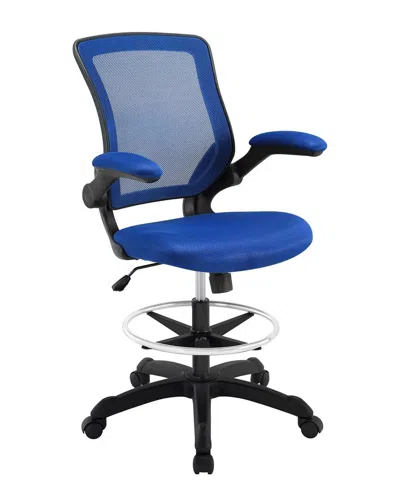Modway Veer Mesh Drafting Chair In Blue