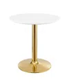 Modway Verne 28" Dining Table In Gold