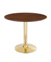 Modway Verne 35 Dining Table In Gold