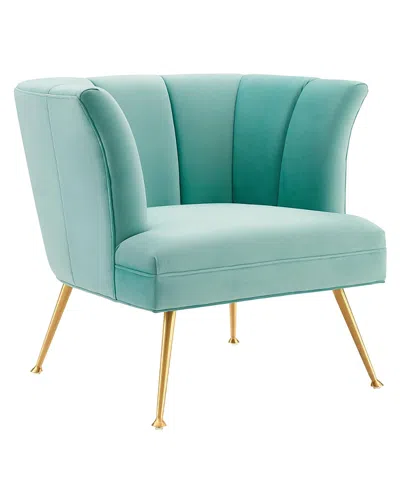 Modway Veronica Channel Tufted Performance Velvet Armchair In Blue