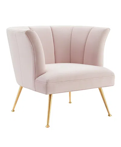 Modway Veronica Channel Tufted Performance Velvet Armchair In Pink