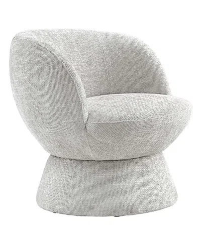 Modway Vesta Chenille Fabric Upholstered Swivel Chair In Gray