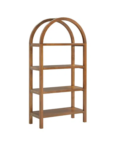 Modway Vexley 60 Inch Arched Bookshelf In Brown