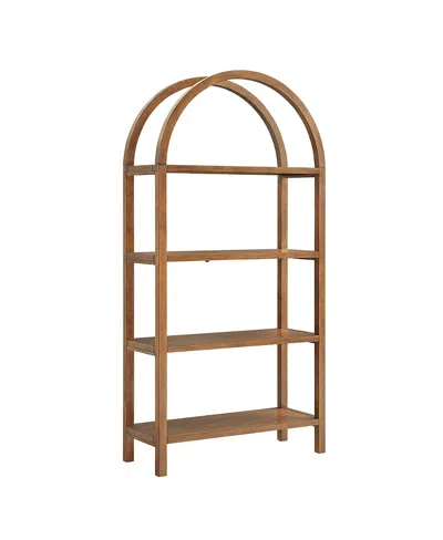 Modway Vexley 72 Inch Large Arched Bookshelf In Brown