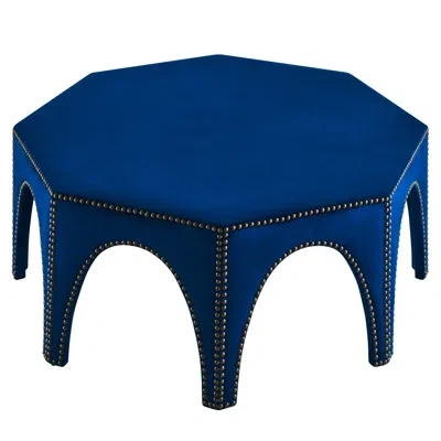 Modway Victory Performance Velvet Ottoman In Navy Velvet