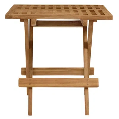 Modway Vienna Outdoor Patio Teak Wood Side Table In Natural In Brown