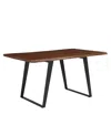 Modway Viggo 60 Live Edge Acacia Wood Acacia Wood Dining Table In Brown