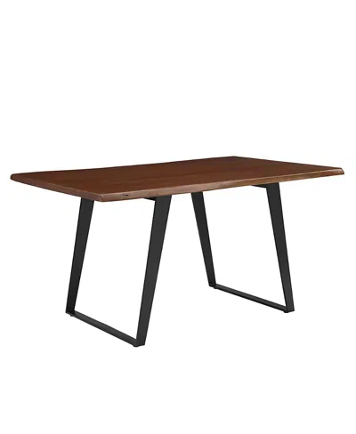 Modway Viggo 60 Live Edge Acacia Wood Acacia Wood Dining Table In Brown