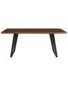Modway Viggo 74 Live Edge Acacia Wood Dining Table In Brown