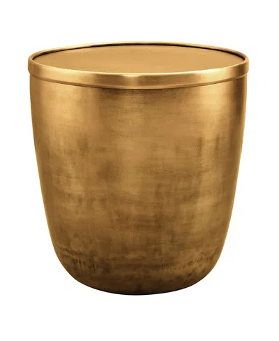 Modway Viora Metal Storage Side Table In Gold