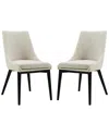 Modway Viscount Dining Side Chairs Upholstered Fabric Set