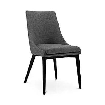 Modway Viscount Fabric Dining Chair In Gray