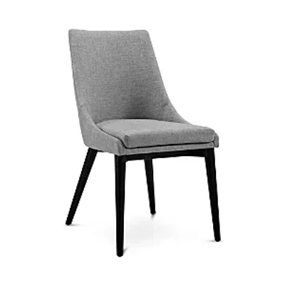 Modway Viscount Fabric Dining Chair In Light Gray