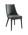 Modway Viscount Vinyl Dining Chair In Black